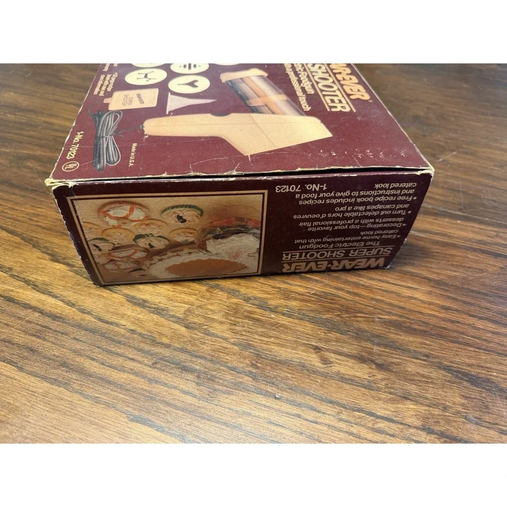 Wear-Ever Super Shooter Electric Cookie Pastry Press Gun In Box #70123 WORKS VTG